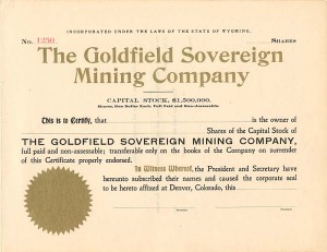 Goldfield Sovereign Mining Co.